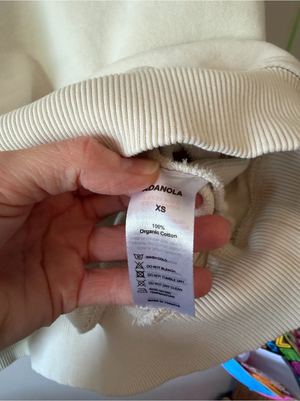 Adanola Cream Zip-Up Pullover Sweater - Picture 4 of 4
